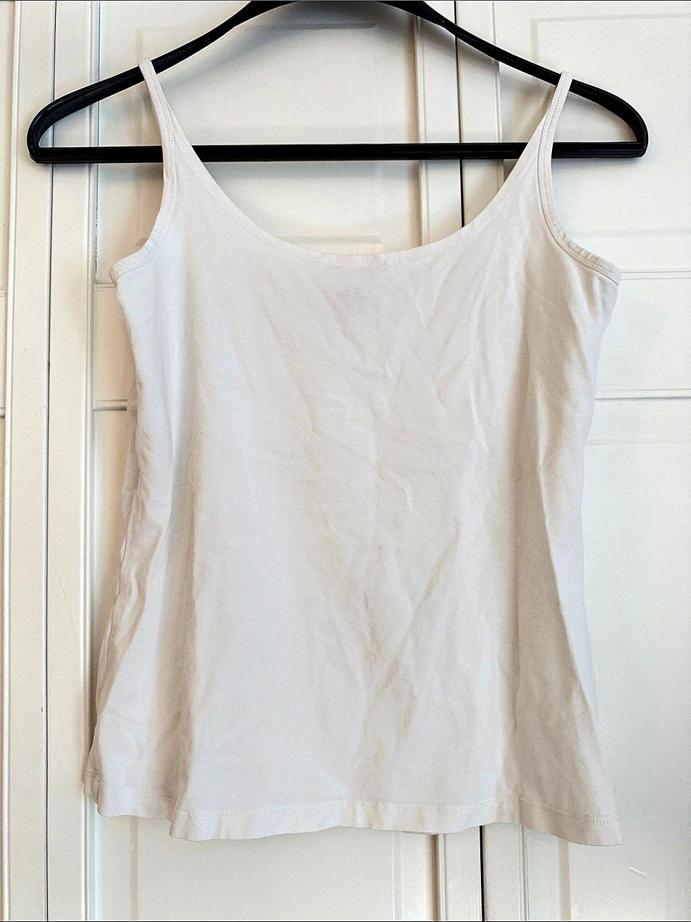 Sundance Cotton Spandex Tank Top in White Size Medium Like New